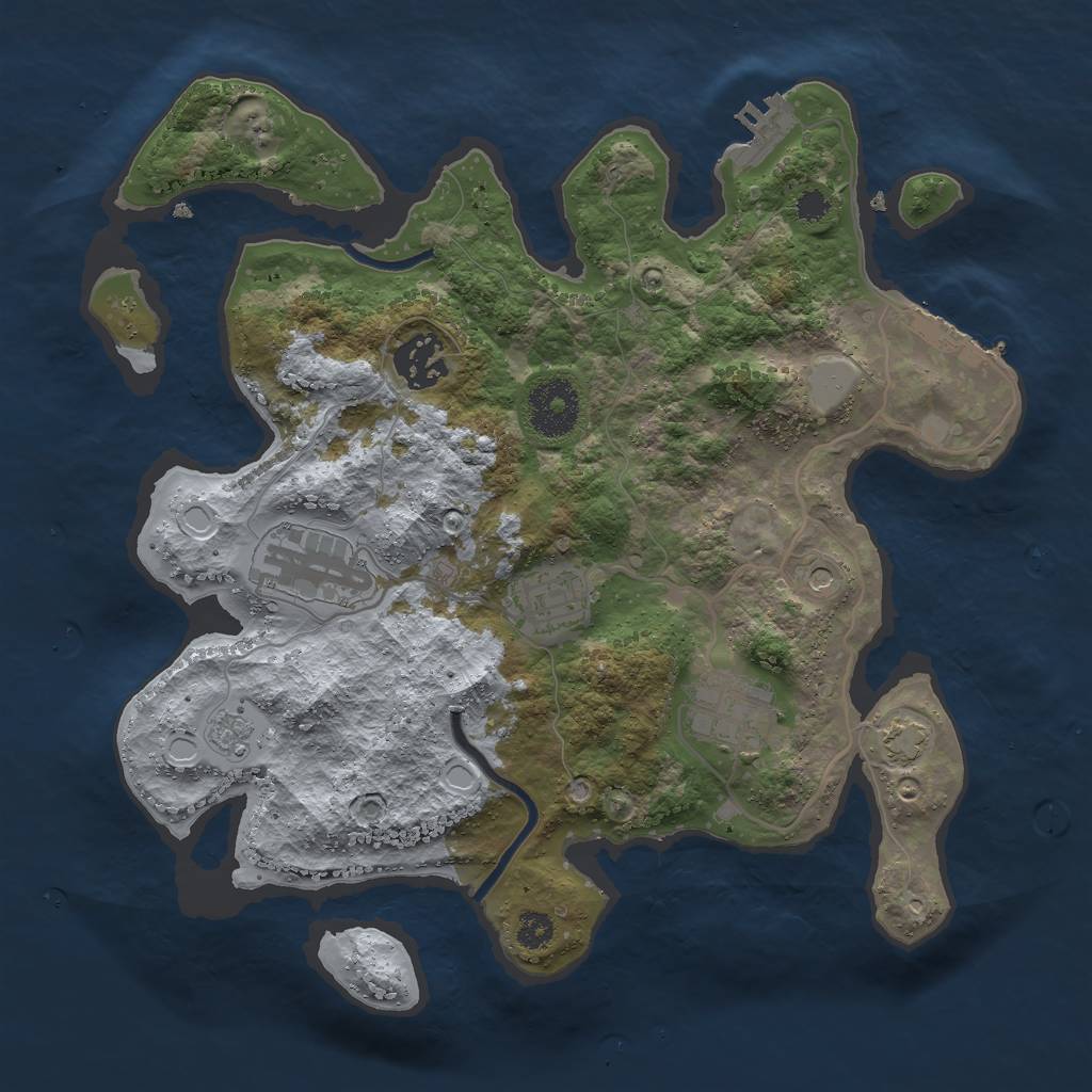 Rust Map: Procedural Map, Size: 2991, Seed: 4324, 12 Monuments