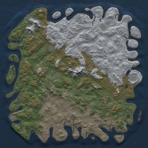 Thumbnail Rust Map: Procedural Map, Size: 6000, Seed: 845, 19 Monuments