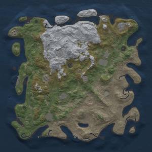 Thumbnail Rust Map: Procedural Map, Size: 4500, Seed: 1437848443, 17 Monuments