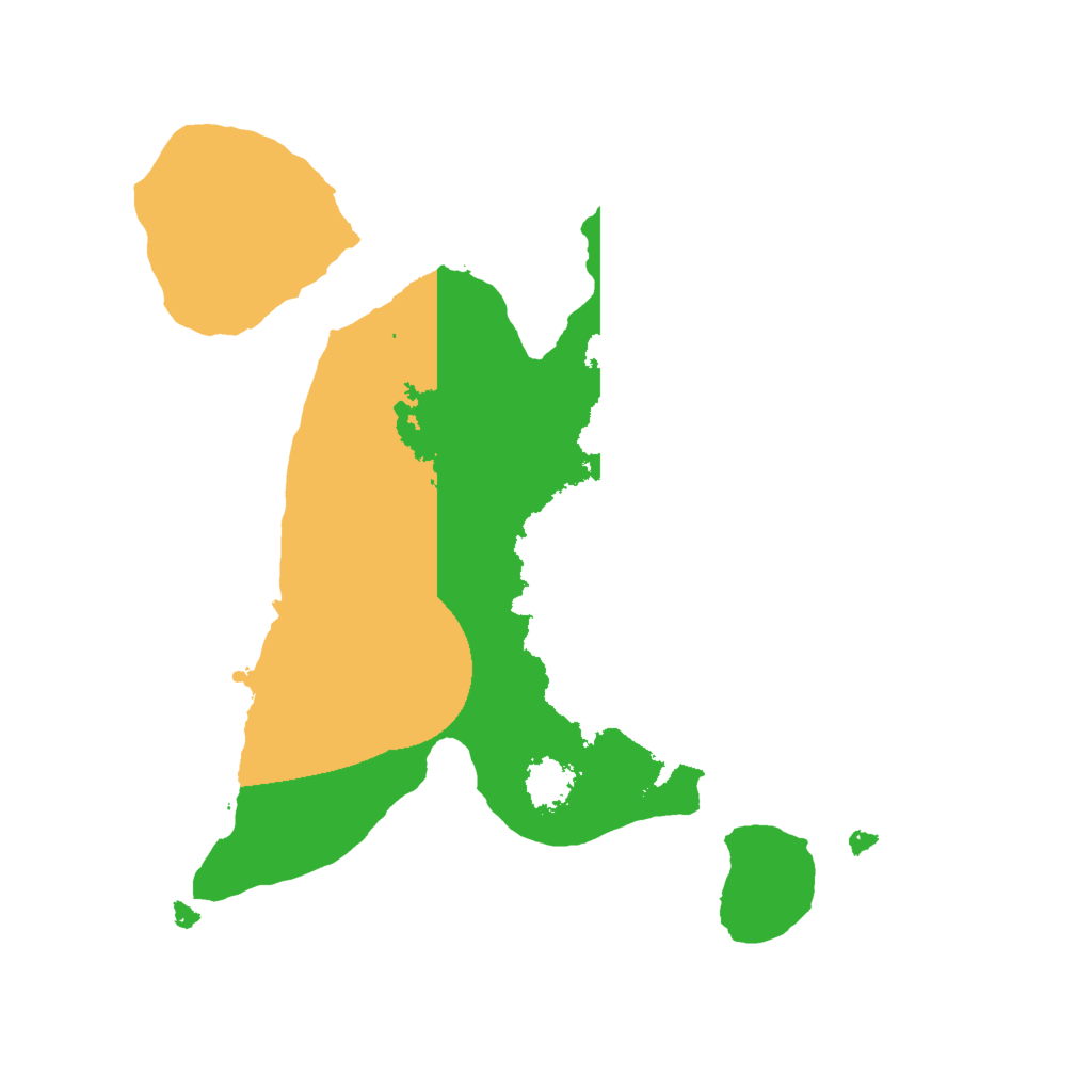 Biome Rust Map: Procedural Map, Size: 2000, Seed: 23057