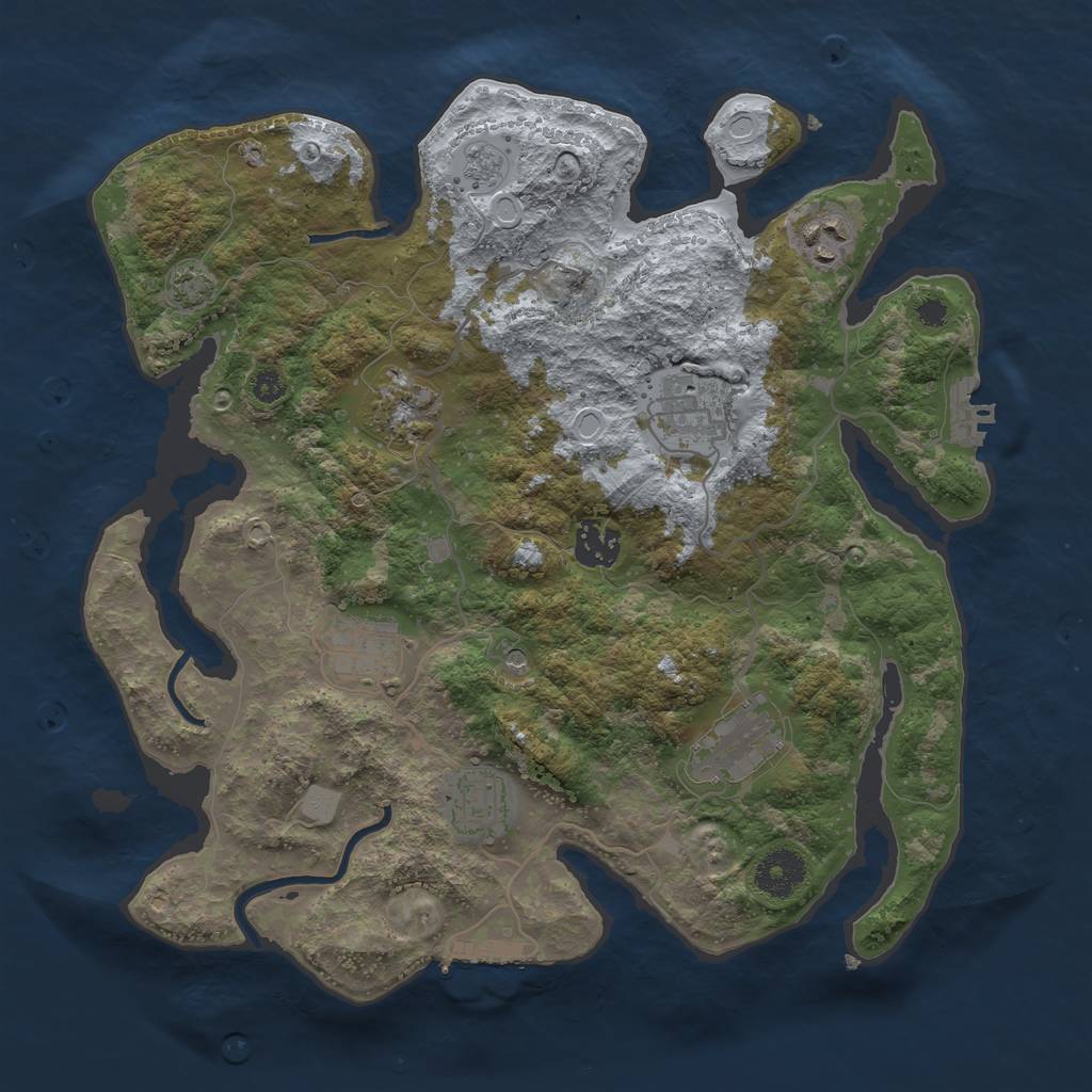 Rust Map: Procedural Map, Size: 3400, Seed: 95705500, 15 Monuments