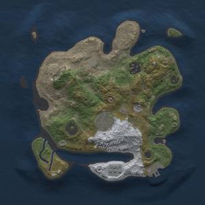 Thumbnail Rust Map: Procedural Map, Size: 2500, Seed: 123478, 9 Monuments