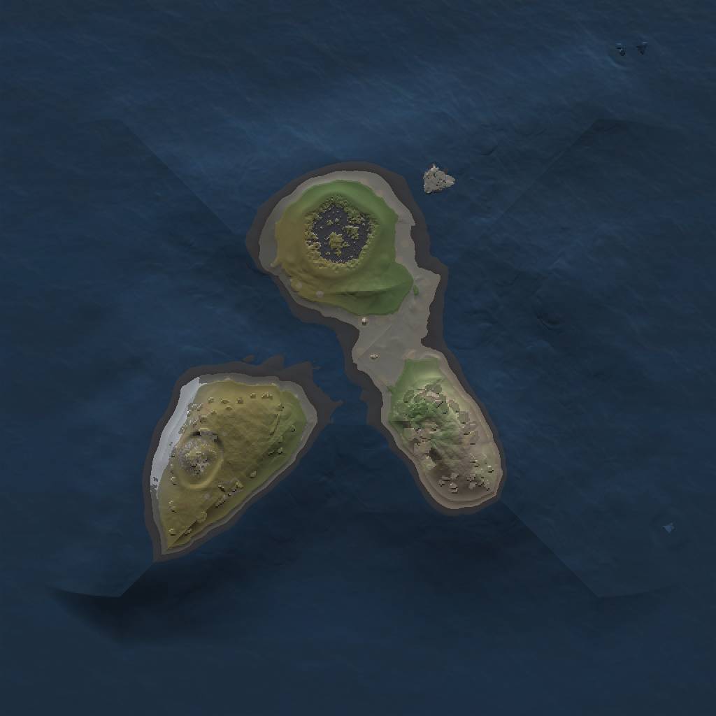 Rust Map: Procedural Map, Size: 1250, Seed: 344681935, 3 Monuments