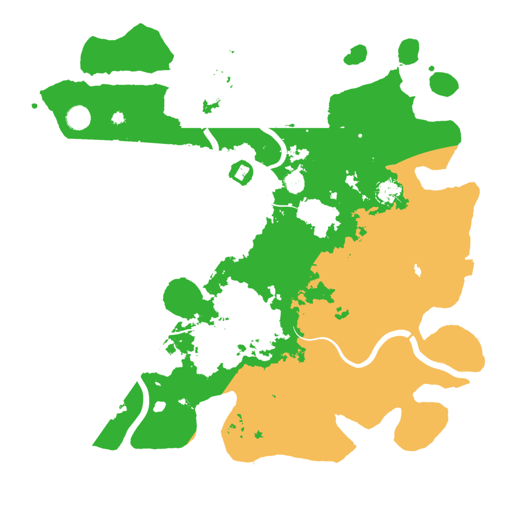 Biome Rust Map: Procedural Map, Size: 3700, Seed: 91674866
