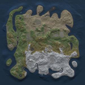 Thumbnail Rust Map: Procedural Map, Size: 3750, Seed: 544343470, 18 Monuments