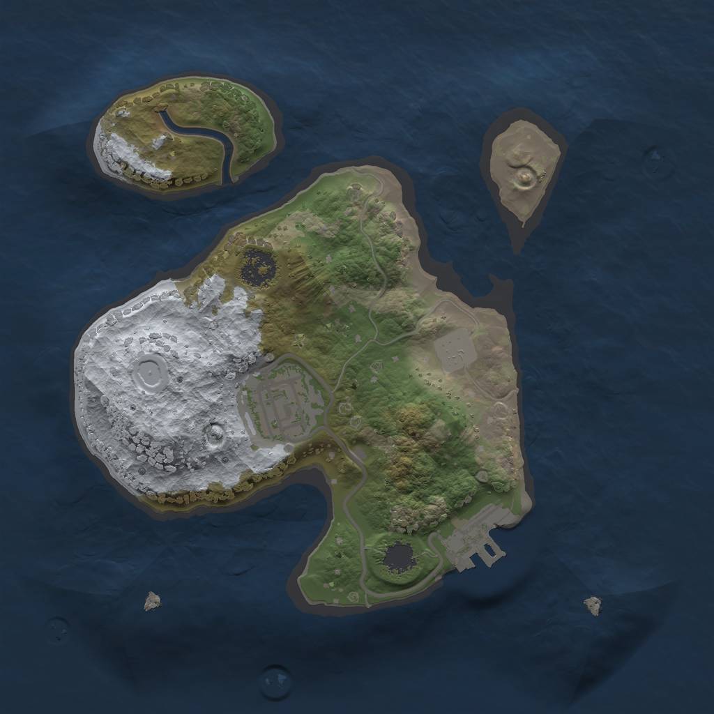 Rust Map: Procedural Map, Size: 2000, Seed: 228267544, 5 Monuments