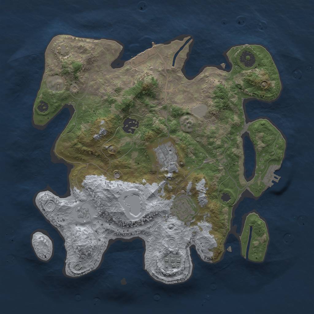 Rust Map: Procedural Map, Size: 3000, Seed: 66340681, 11 Monuments