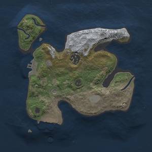 Thumbnail Rust Map: Procedural Map, Size: 2222, Seed: 2023943893, 7 Monuments