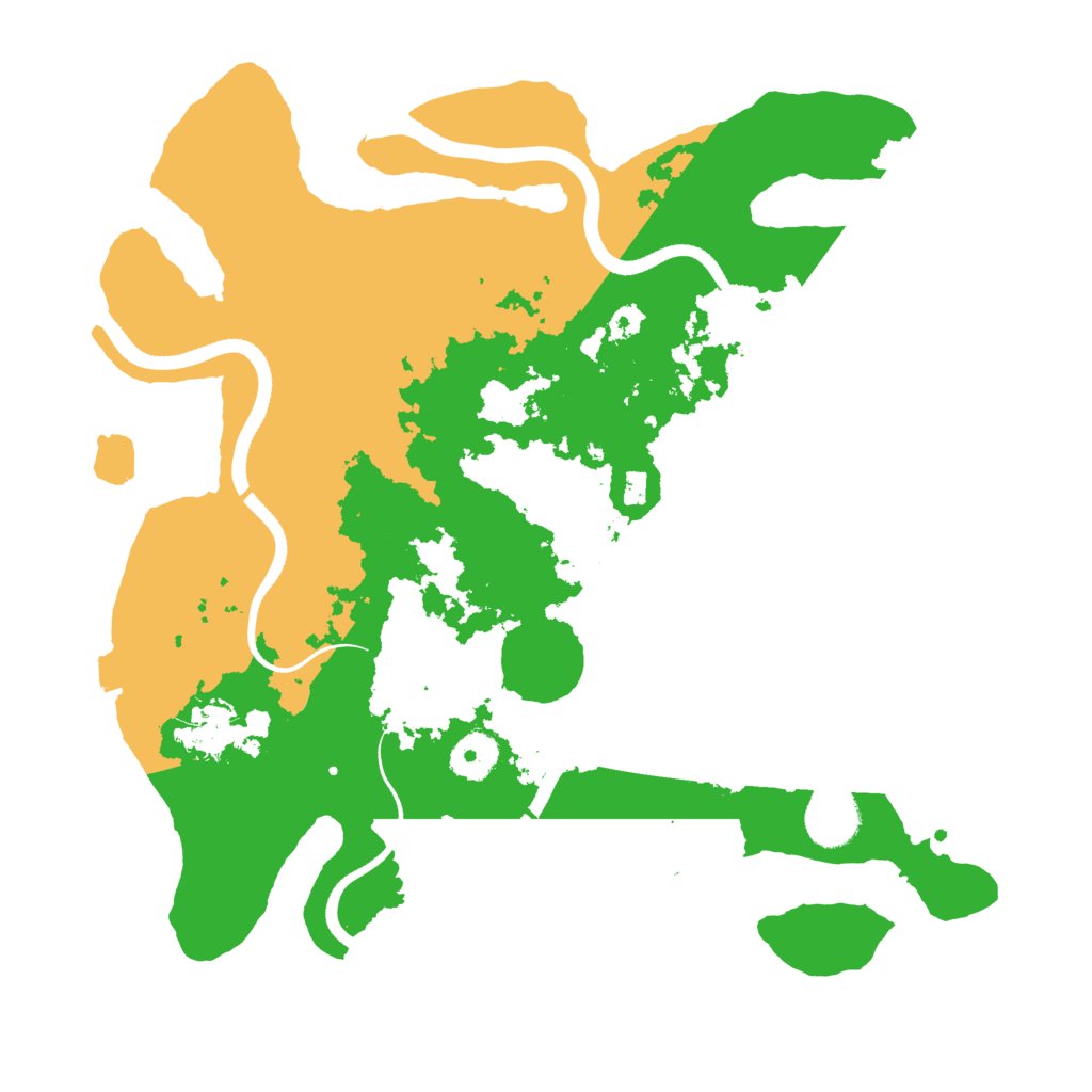 Biome Rust Map: Procedural Map, Size: 3500, Seed: 142658141