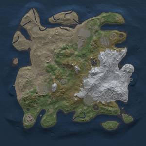 Thumbnail Rust Map: Procedural Map, Size: 3500, Seed: 142658141, 16 Monuments