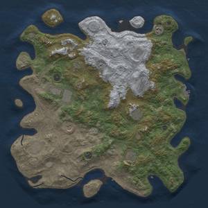 Thumbnail Rust Map: Procedural Map, Size: 4500, Seed: 1487721492, 19 Monuments