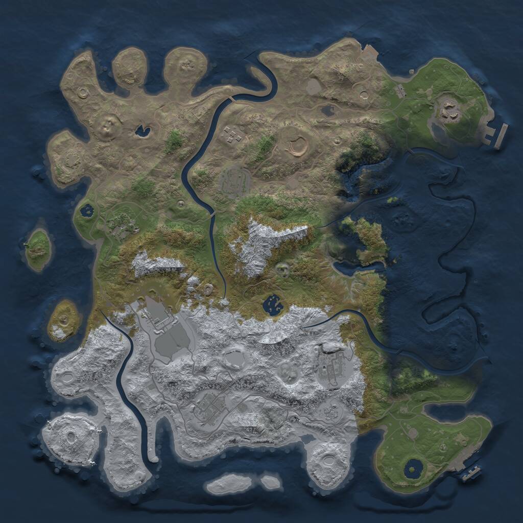 Rust Map: Procedural Map, Size: 4000, Seed: 1586181096, 15 Monuments