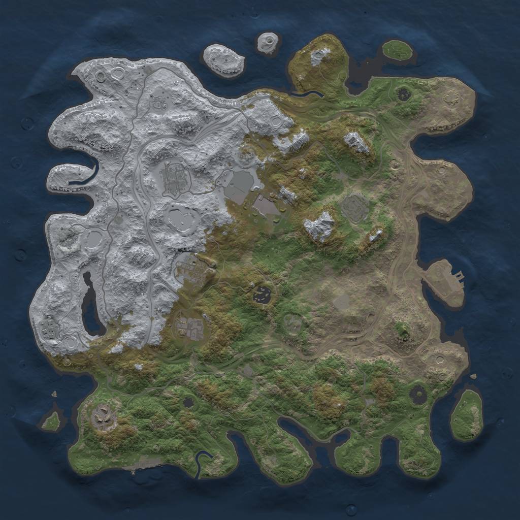 Rust Map: Procedural Map, Size: 4250, Seed: 15112, 16 Monuments