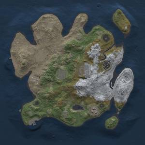 Thumbnail Rust Map: Procedural Map, Size: 3000, Seed: 3328, 14 Monuments