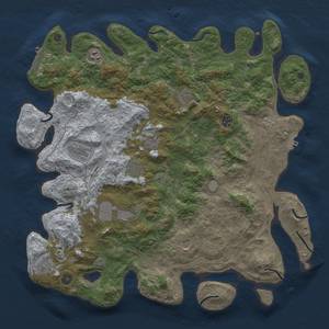 Thumbnail Rust Map: Procedural Map, Size: 4500, Seed: 1540216251, 18 Monuments