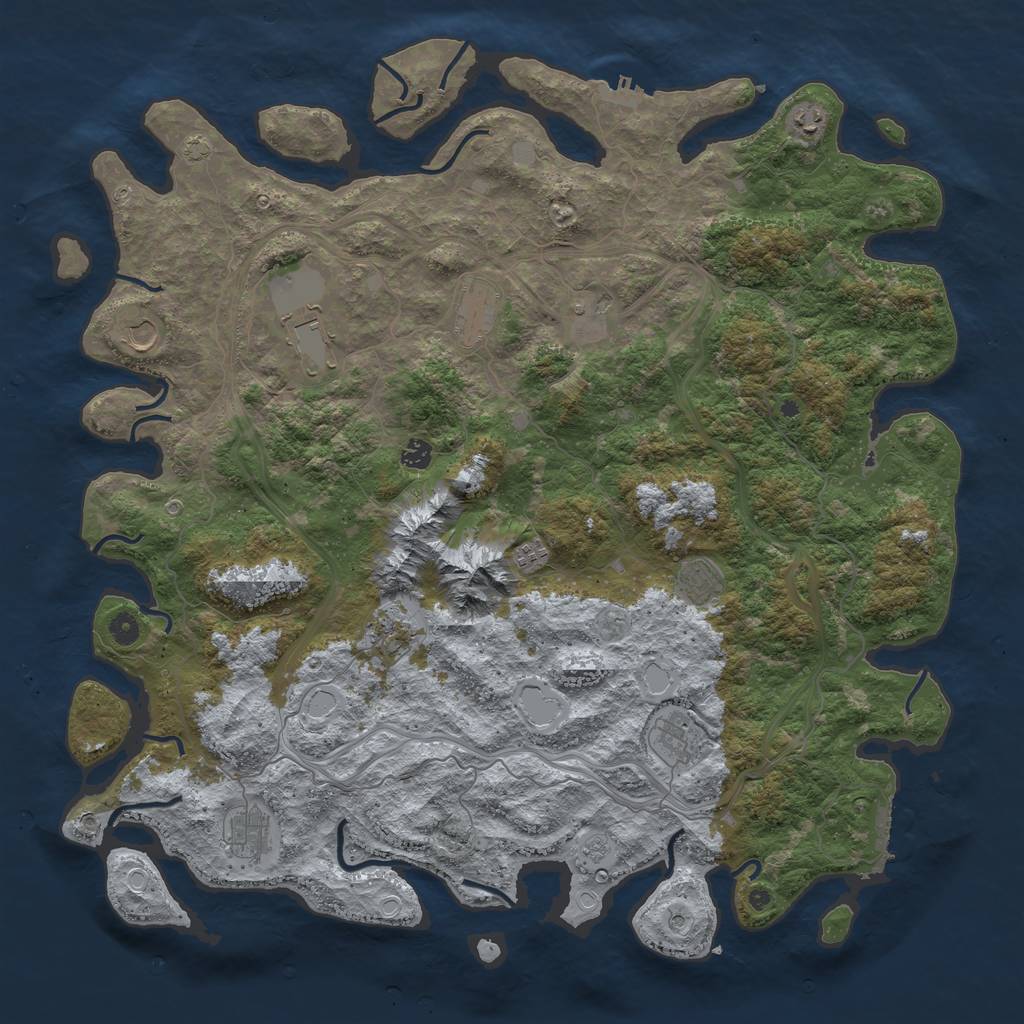 Rust Map: Procedural Map, Size: 5000, Seed: 272009480, 19 Monuments