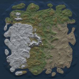 Thumbnail Rust Map: Procedural Map, Size: 6000, Seed: 58172553, 19 Monuments