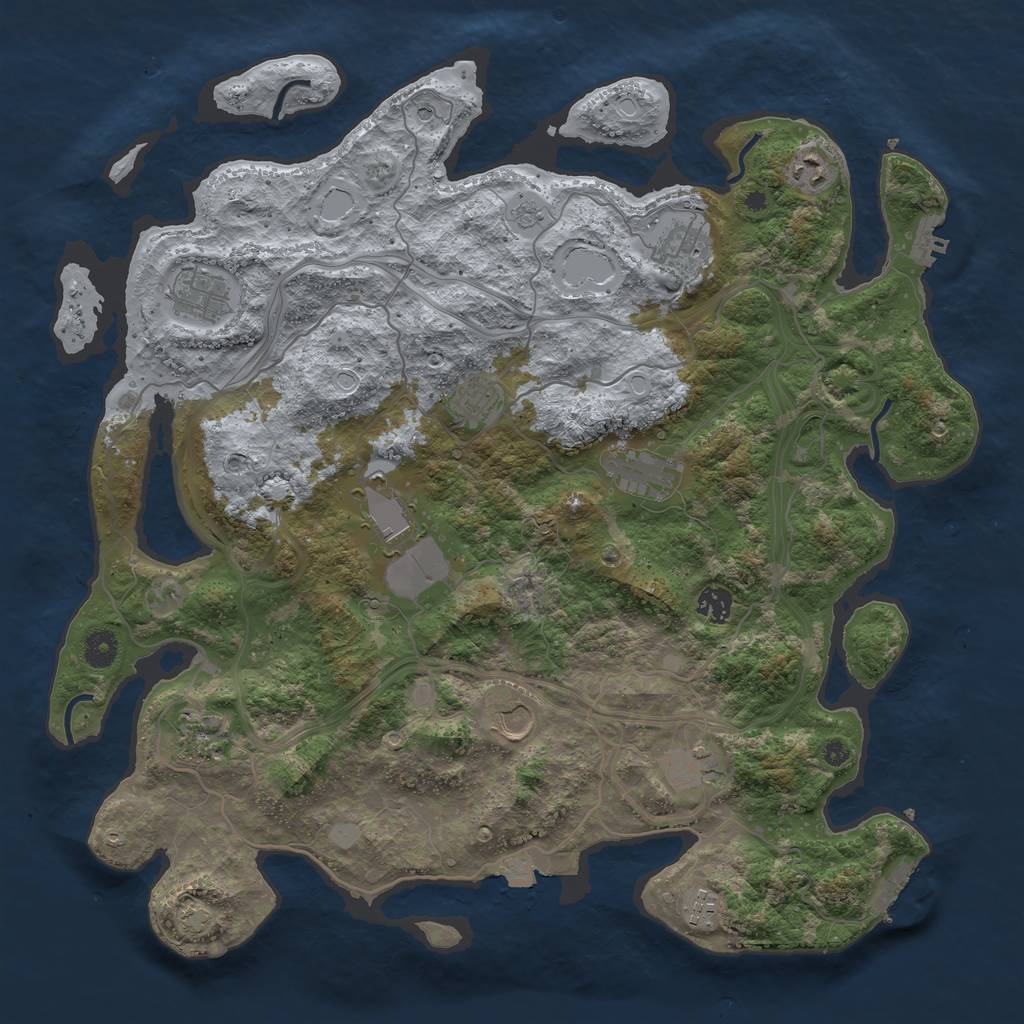 Rust Map: Procedural Map, Size: 4250, Seed: 1699361939, 19 Monuments