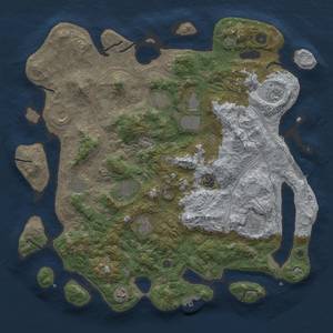 Thumbnail Rust Map: Procedural Map, Size: 4500, Seed: 841064302, 19 Monuments