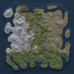 Thumbnail Rust Map: Procedural Map, Size: 4500, Seed: 1615401728, 17 Monuments