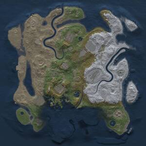 Thumbnail Rust Map: Procedural Map, Size: 3700, Seed: 1516386196, 15 Monuments