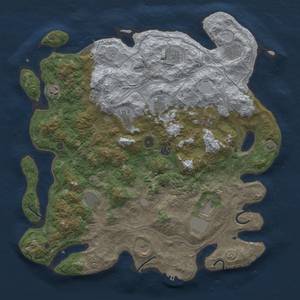 Thumbnail Rust Map: Procedural Map, Size: 4500, Seed: 1176716906, 19 Monuments