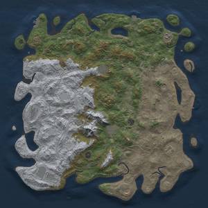 Thumbnail Rust Map: Procedural Map, Size: 5000, Seed: 395646, 19 Monuments