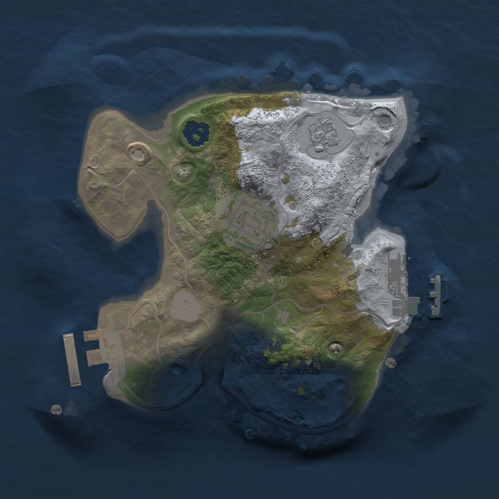 Rust Map: Procedural Map, Size: 1900, Seed: 4672, 5 Monuments