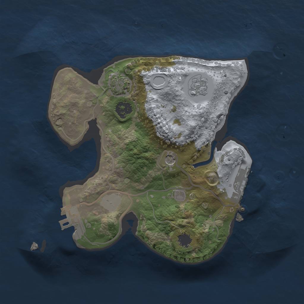 Rust Map: Procedural Map, Size: 1900, Seed: 4672, 8 Monuments