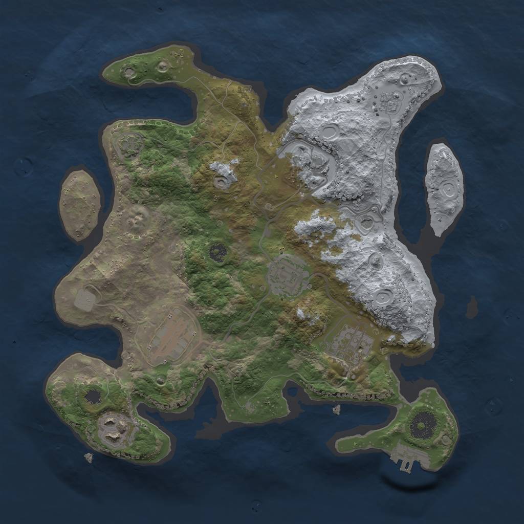 Rust Map: Procedural Map, Size: 2900, Seed: 43959856, 12 Monuments