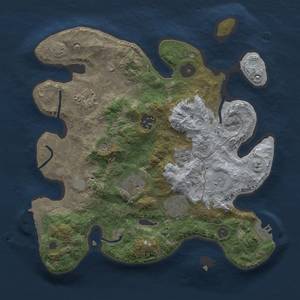 Thumbnail Rust Map: Procedural Map, Size: 3000, Seed: 66141235, 13 Monuments