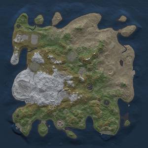 Thumbnail Rust Map: Procedural Map, Size: 3900, Seed: 91436632, 18 Monuments