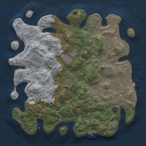 Thumbnail Rust Map: Procedural Map, Size: 4000, Seed: 464149295, 17 Monuments