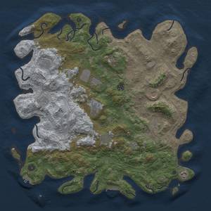 Thumbnail Rust Map: Procedural Map, Size: 4500, Seed: 323719870, 19 Monuments