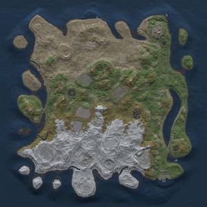 Thumbnail Rust Map: Procedural Map, Size: 3850, Seed: 68341664, 17 Monuments