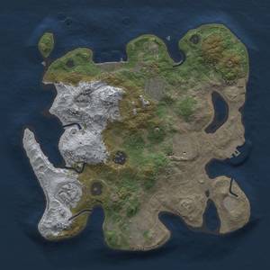 Thumbnail Rust Map: Procedural Map, Size: 3000, Seed: 489183071, 12 Monuments