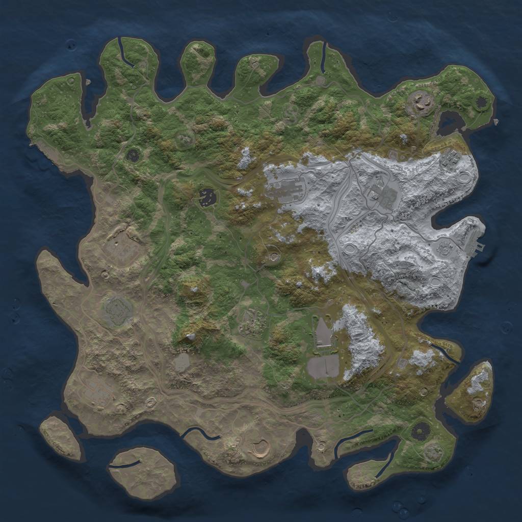 Rust Map: Procedural Map, Size: 4250, Seed: 329660914, 19 Monuments
