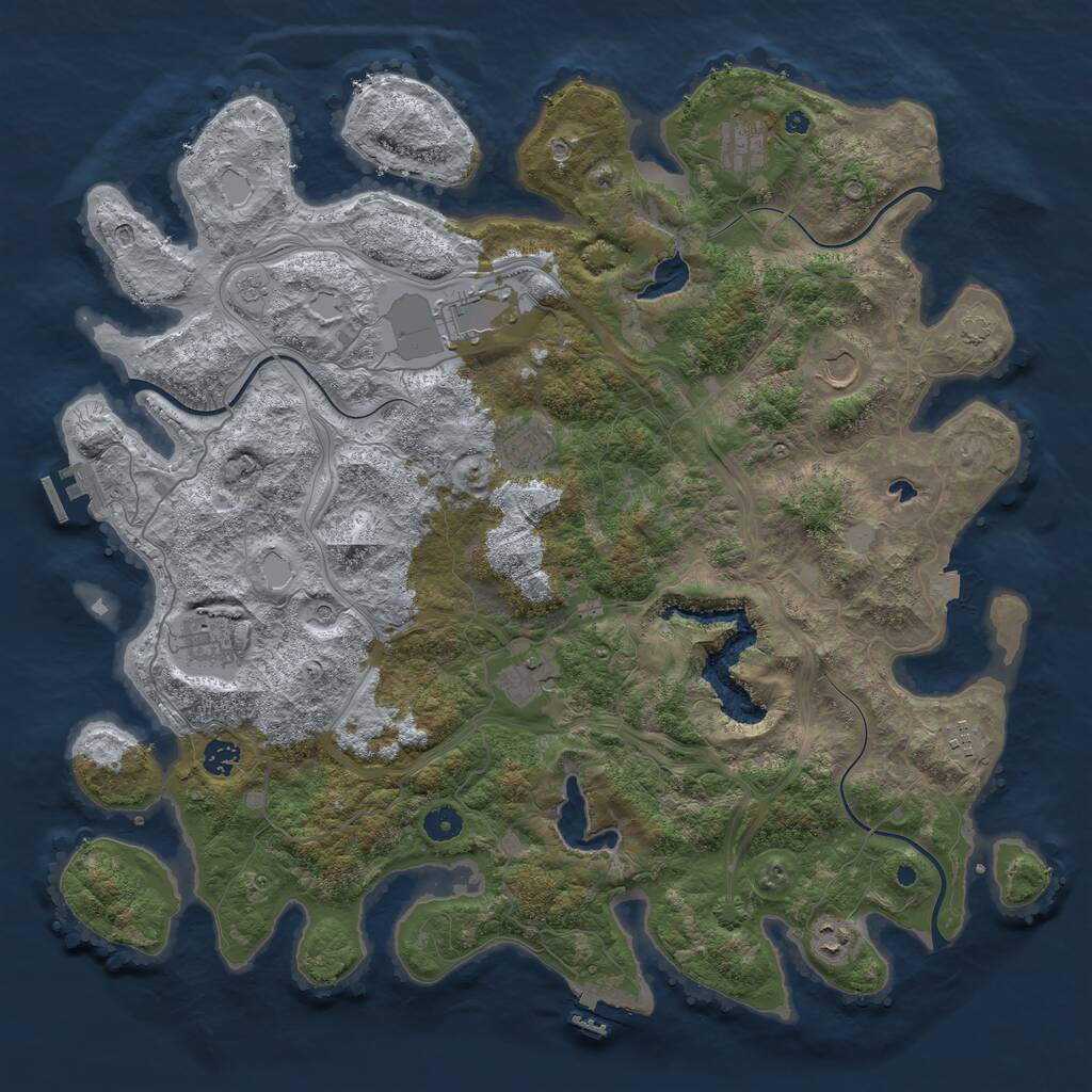 Rust Map: Procedural Map, Size: 4500, Seed: 6482479, 15 Monuments