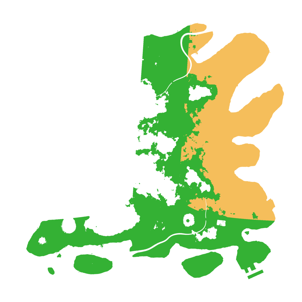 Biome Rust Map: Procedural Map, Size: 3700, Seed: 74799942