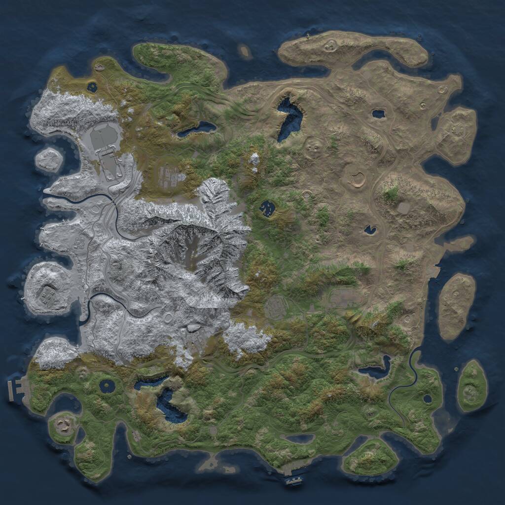 Rust Map: Procedural Map, Size: 5000, Seed: 13501488, 15 Monuments