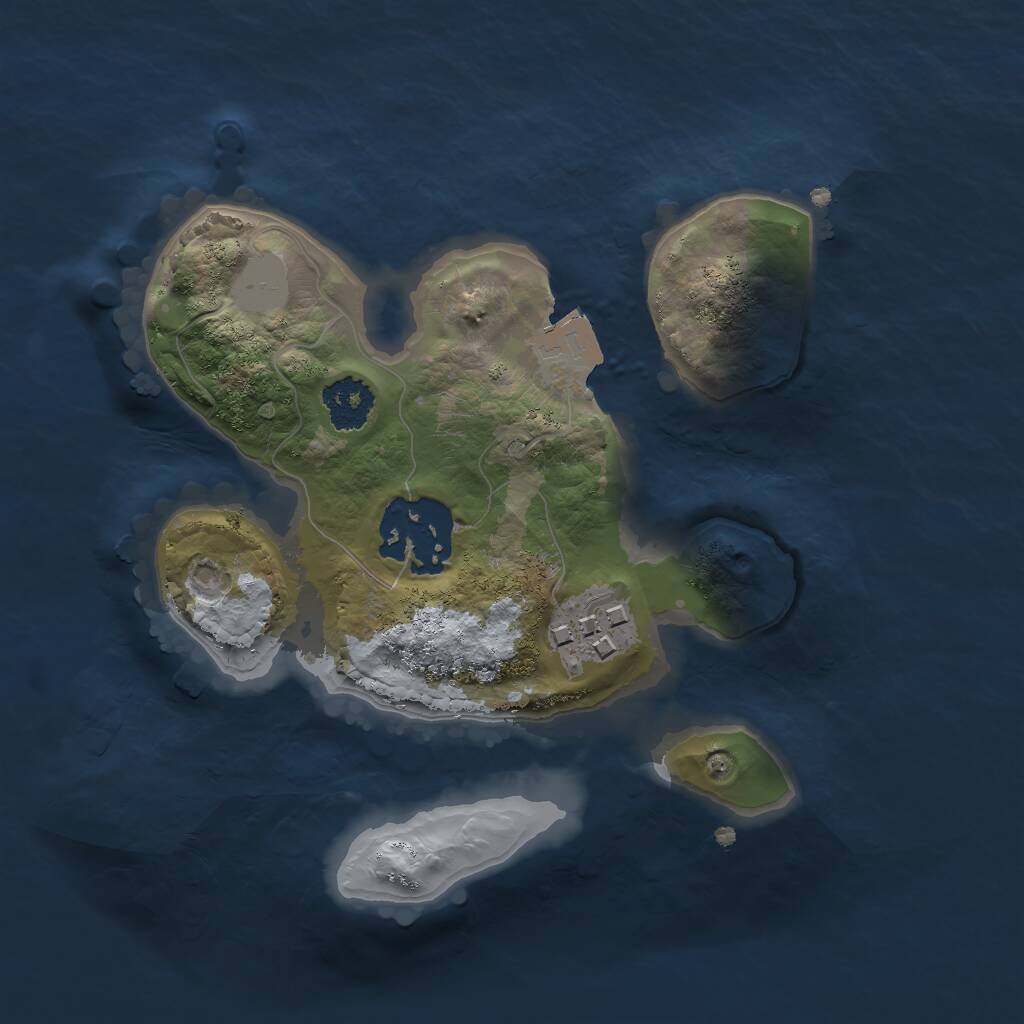 Rust Map: Procedural Map, Size: 2000, Seed: 175647736, 3 Monuments