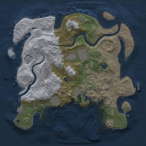 Thumbnail Rust Map: Procedural Map, Size: 3500, Seed: 373554561, 14 Monuments