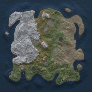 Thumbnail Rust Map: Procedural Map, Size: 3500, Seed: 373554561, 15 Monuments