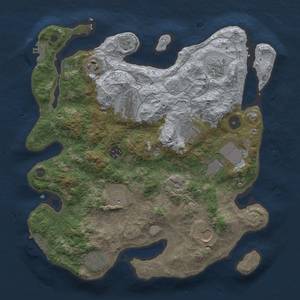 Thumbnail Rust Map: Procedural Map, Size: 3500, Seed: 3262819, 18 Monuments