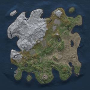 Thumbnail Rust Map: Procedural Map, Size: 3500, Seed: 336623428, 15 Monuments