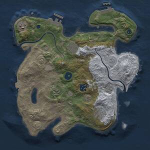 Thumbnail Rust Map: Procedural Map, Size: 3000, Seed: 642229509, 12 Monuments