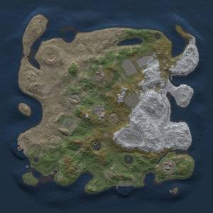 Thumbnail Rust Map: Procedural Map, Size: 3500, Seed: 1567858362, 17 Monuments