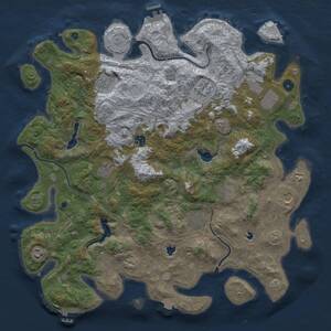 Thumbnail Rust Map: Procedural Map, Size: 4500, Seed: 2096795473, 16 Monuments