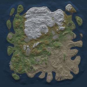 Thumbnail Rust Map: Procedural Map, Size: 4500, Seed: 1355749, 19 Monuments