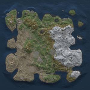 Thumbnail Rust Map: Procedural Map, Size: 3500, Seed: 1646289085, 18 Monuments